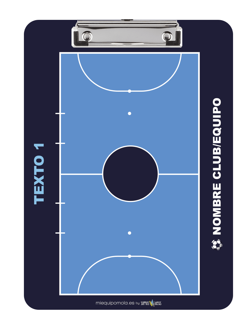 Pizarra Entrenador 3D Fútbol Sala-Balonmano Azul 